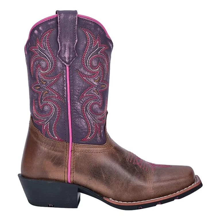 Dan Post Little & Big Kid Girls Majesty Stacked Heel Cowboy Boots