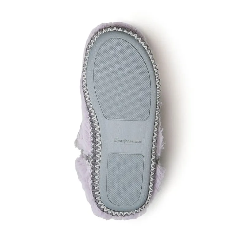 Dearfoams Beth Furry Womens Memory Foam Bootie Slippers