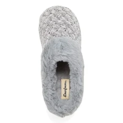 Dearfoams Claire Cable Knit Chenille Womens Memory Foam Clog Slippers
