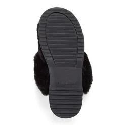 Dearfoams Courtney Knit Scuff Womens Memory Foam Slip-On Slippers