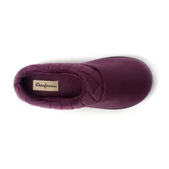 Dearfoams Darcy Velour Scuff Womens Memory Foam Clog Slippers