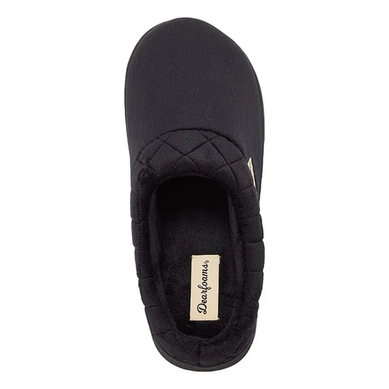 Dearfoams Darcy Velour Scuff Womens Memory Foam Clog Slippers