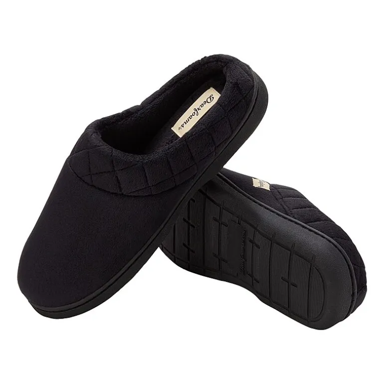 Dearfoams Darcy Velour Scuff Womens Memory Foam Clog Slippers