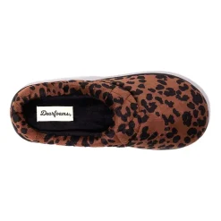 Dearfoams Darcy Velour Scuff Womens Memory Foam Clog Slippers