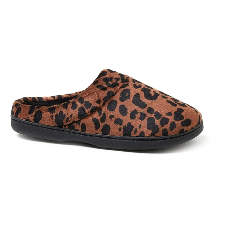 Dearfoams Darcy Velour Scuff Womens Memory Foam Clog Slippers