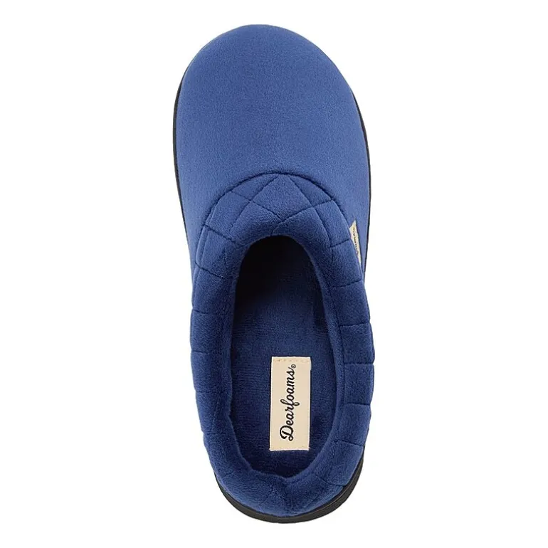 Dearfoams Darcy Velour Scuff Womens Memory Foam Clog Slippers