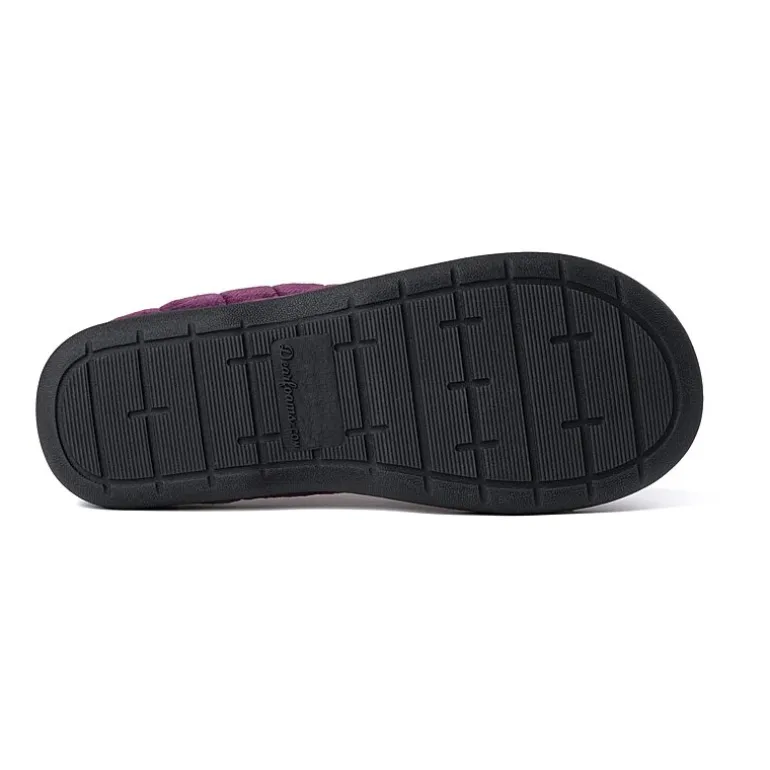 Dearfoams Darcy Velour Scuff Womens Memory Foam Clog Slippers