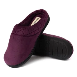 Dearfoams Darcy Velour Scuff Womens Memory Foam Clog Slippers