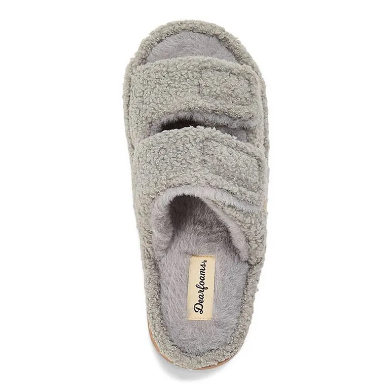 Dearfoams Dearfoams Womens Memory Foam Slip-On Slippers
