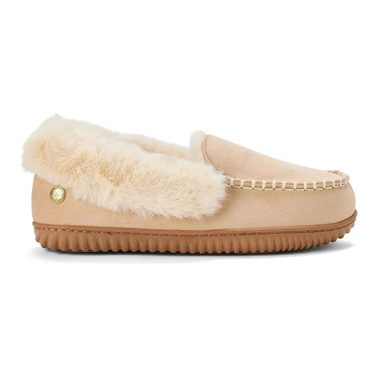 Dearfoams Doreen Genuine Suede Clog With Prayer Seam Womens Slip-On Slippers
