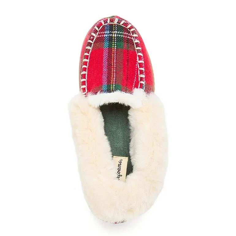 Dearfoams Doreen Genuine Suede Clog With Prayer Seam Womens Slip-On Slippers
