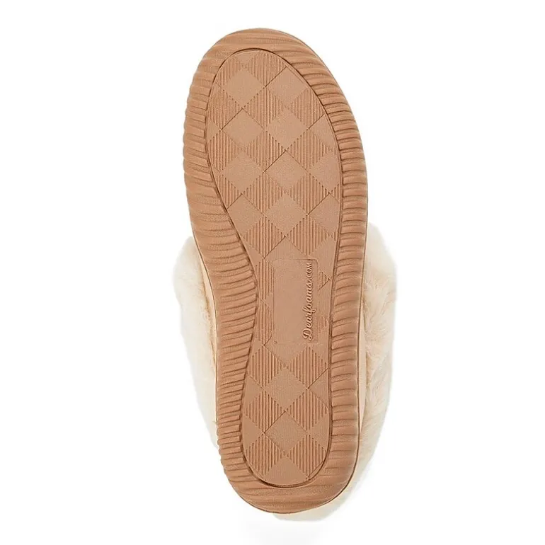 Dearfoams Doreen Genuine Suede Clog With Prayer Seam Womens Slip-On Slippers