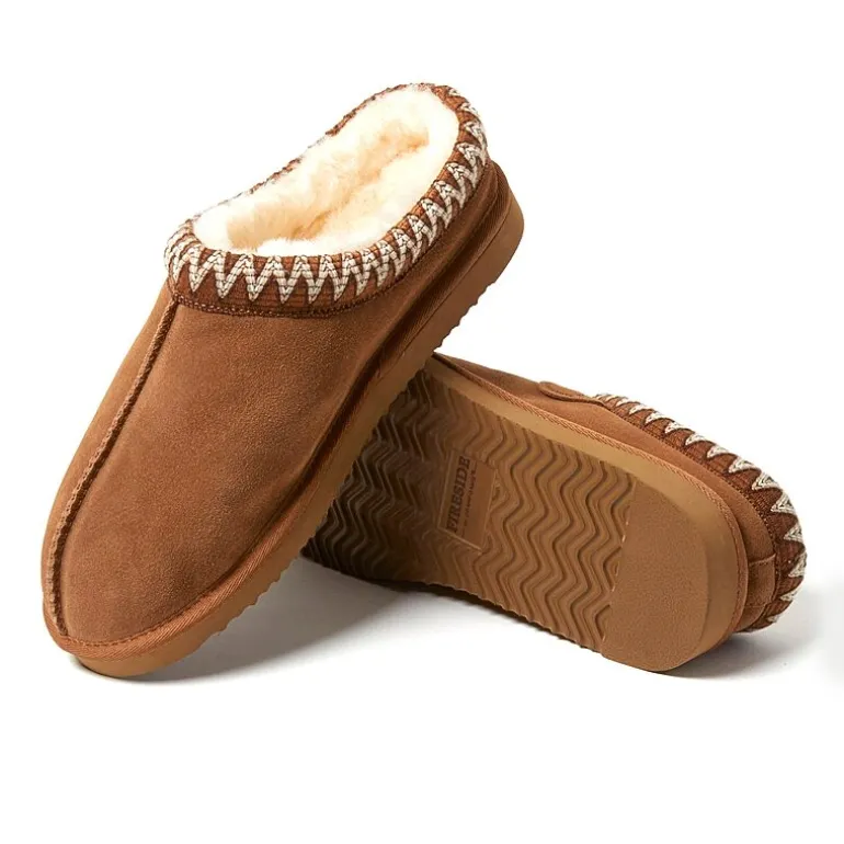 Dearfoams Grafton Mens Memory Foam Clog Slippers