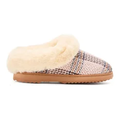 Dearfoams Hannah Festive Knit Womens Memory Foam Clog Slippers