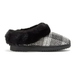 Dearfoams Hannah Festive Knit Womens Memory Foam Clog Slippers