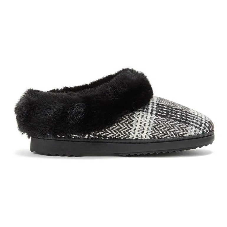 Dearfoams Hannah Festive Knit Womens Memory Foam Clog Slippers