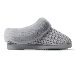 Dearfoams Hannah Festive Knit Womens Memory Foam Clog Slippers