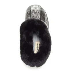 Dearfoams Hannah Festive Knit Womens Memory Foam Clog Slippers