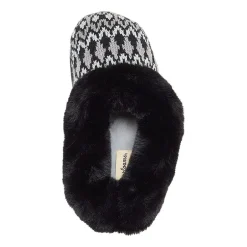 Dearfoams Hannah Festive Knit Womens Memory Foam Clog Slippers