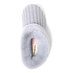 Dearfoams Hannah Festive Knit Womens Memory Foam Clog Slippers