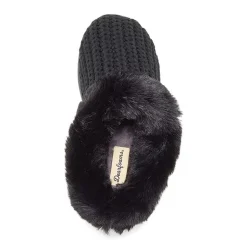 Dearfoams Hannah Festive Knit Womens Memory Foam Clog Slippers