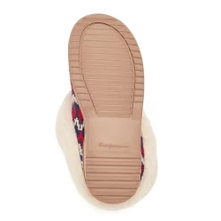 Dearfoams Hannah Festive Knit Womens Memory Foam Clog Slippers