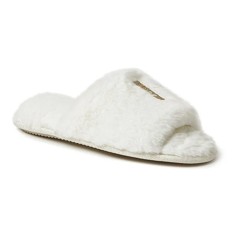 Dearfoams Lane Bridal Womens Memory Foam Slip-On Slippers