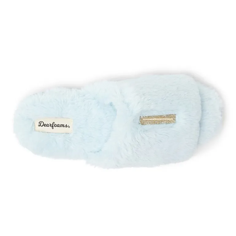 Dearfoams Lane Bridal Womens Memory Foam Slip-On Slippers