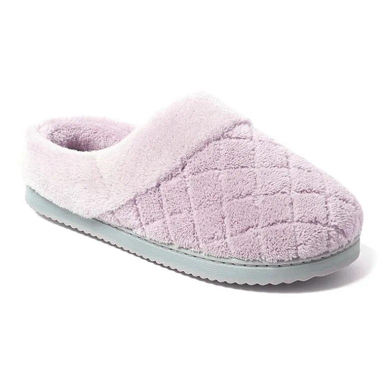 Dearfoams Libby Quilted Terry Womens Memory Foam Clog Slippers