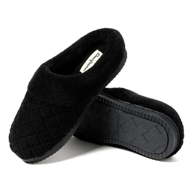 Dearfoams Libby Quilted Terry Womens Memory Foam Clog Slippers