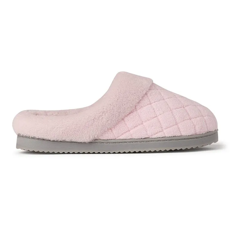Dearfoams Libby Quilted Terry Womens Memory Foam Clog Slippers