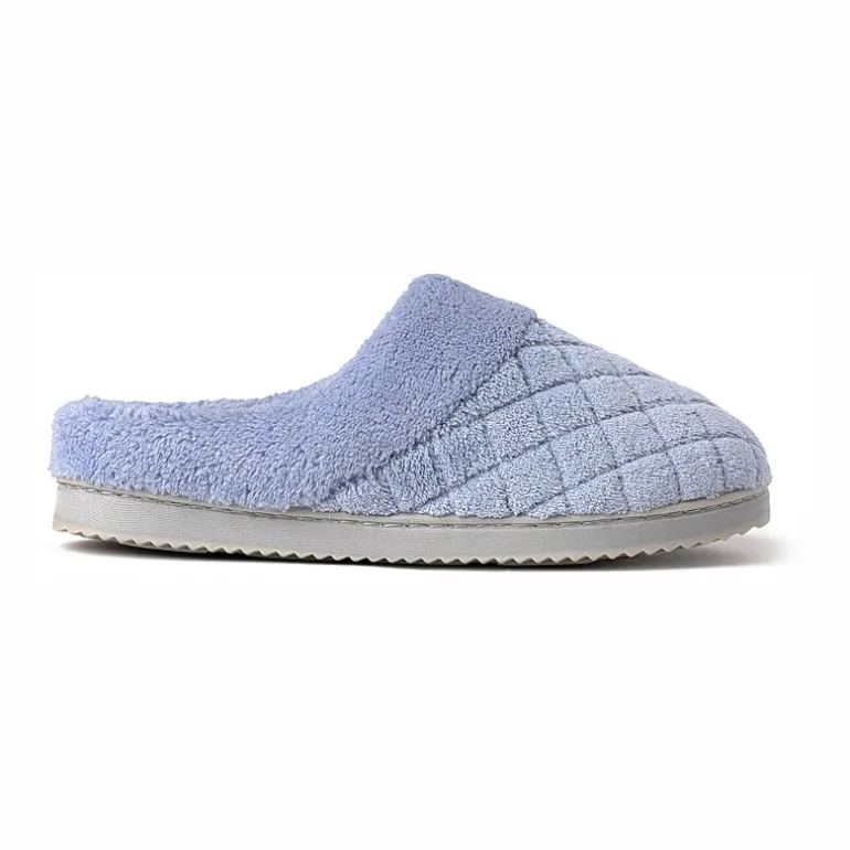 Dearfoams Libby Quilted Terry Womens Memory Foam Clog Slippers