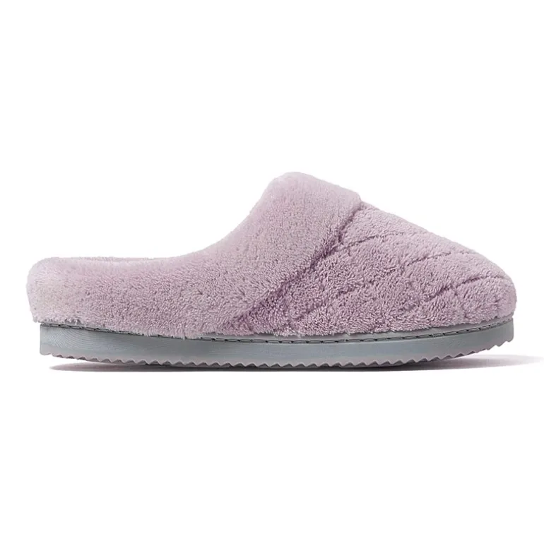Dearfoams Libby Quilted Terry Womens Memory Foam Clog Slippers