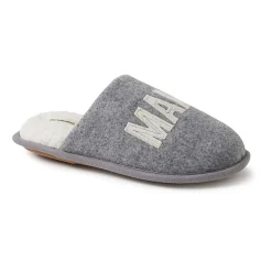 Dearfoams Mama Bear Plaid Scuff Womens Memory Foam Slip-On Slippers