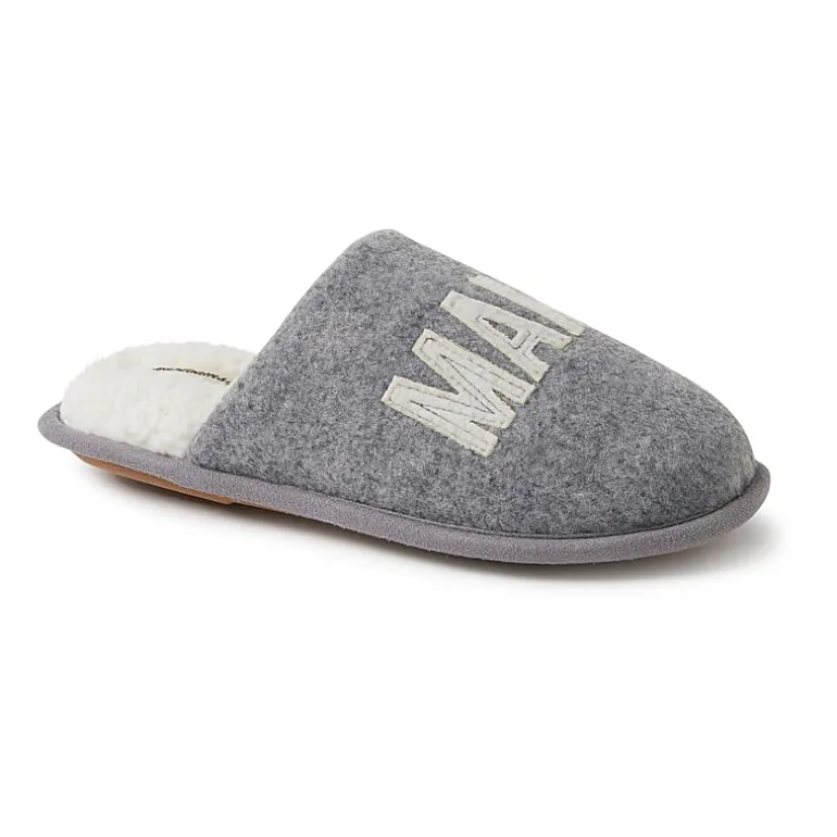 Dearfoams Mama Bear Plaid Scuff Womens Memory Foam Slip-On Slippers