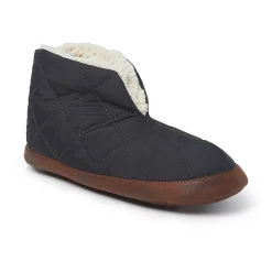 Dearfoams Mens Memory Foam Bootie Slippers