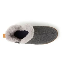 Dearfoams Mens Memory Foam Bootie Slippers