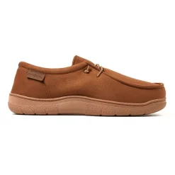 Dearfoams Mens Memory Foam Slip-On Slippers