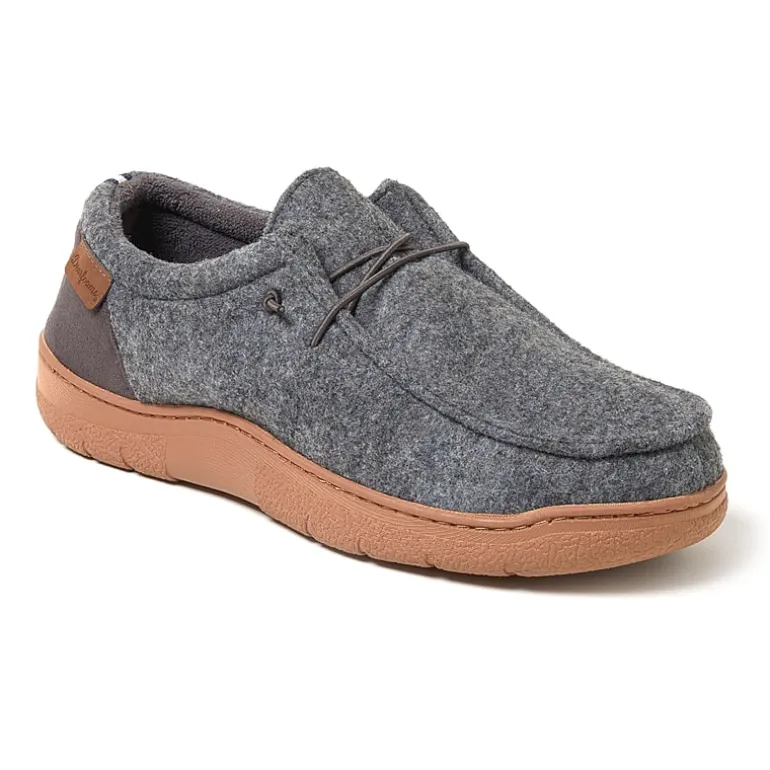 Dearfoams Mens Memory Foam Slip-On Slippers