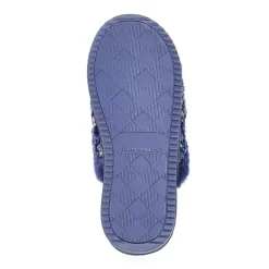Dearfoams Paris Chenille Shaped Tab Scuff Womens Slip-On Slippers