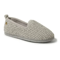 Dearfoams Rachel Marled Chenille Closed Back Womens Memory Foam Slip-On Slippers