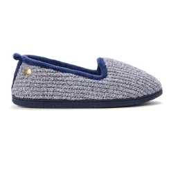 Dearfoams Rachel Marled Chenille Closed Back Womens Memory Foam Slip-On Slippers