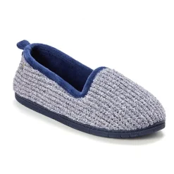 Dearfoams Rachel Marled Chenille Closed Back Womens Memory Foam Slip-On Slippers