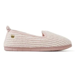 Dearfoams Rachel Marled Chenille Closed Back Womens Memory Foam Slip-On Slippers