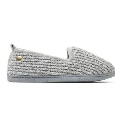 Dearfoams Rachel Marled Chenille Closed Back Womens Memory Foam Slip-On Slippers