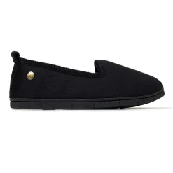 Dearfoams Rachel Velour Closed Back Womens Memory Foam Slip-On Slippers