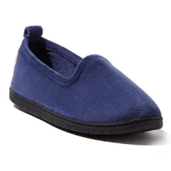 Dearfoams Rachel Velour Closed Back Womens Memory Foam Slip-On Slippers