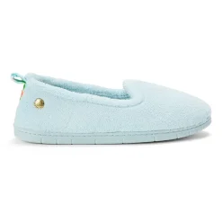 Dearfoams Rachel Velour Closed Back Womens Memory Foam Slip-On Slippers