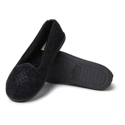 Dearfoams Rebecca Chenille Closed Back Womens Memory Foam Slip-On Slippers