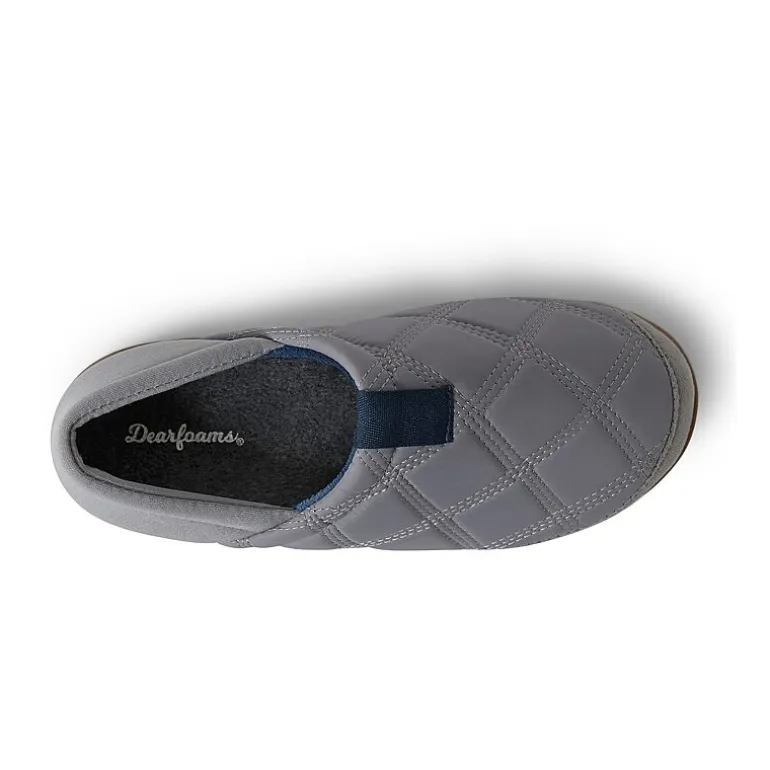 Dearfoams River Closed Back With Collapsible Heel Womens Memory Foam Slip-On Slippers